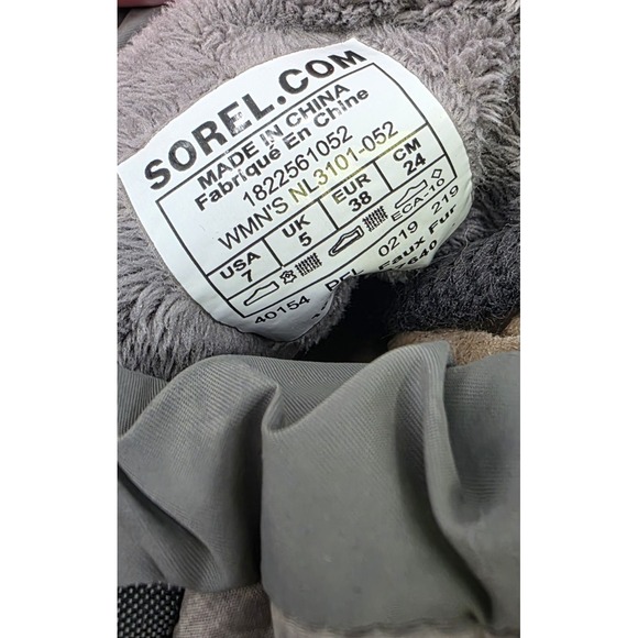 SOREL KINETIC BOOTS WOMENS SIZE 7 GRAY WINTER WATERPROOF SLOUCH DURABLE LACE UP - Picture 12 of 12